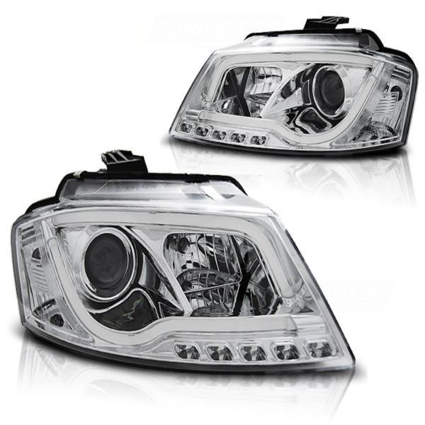 Scheinwerfer DRL LED Tagfahrlicht für Audi A3 8P 8PA Bj. 08-12 Chrom LTI